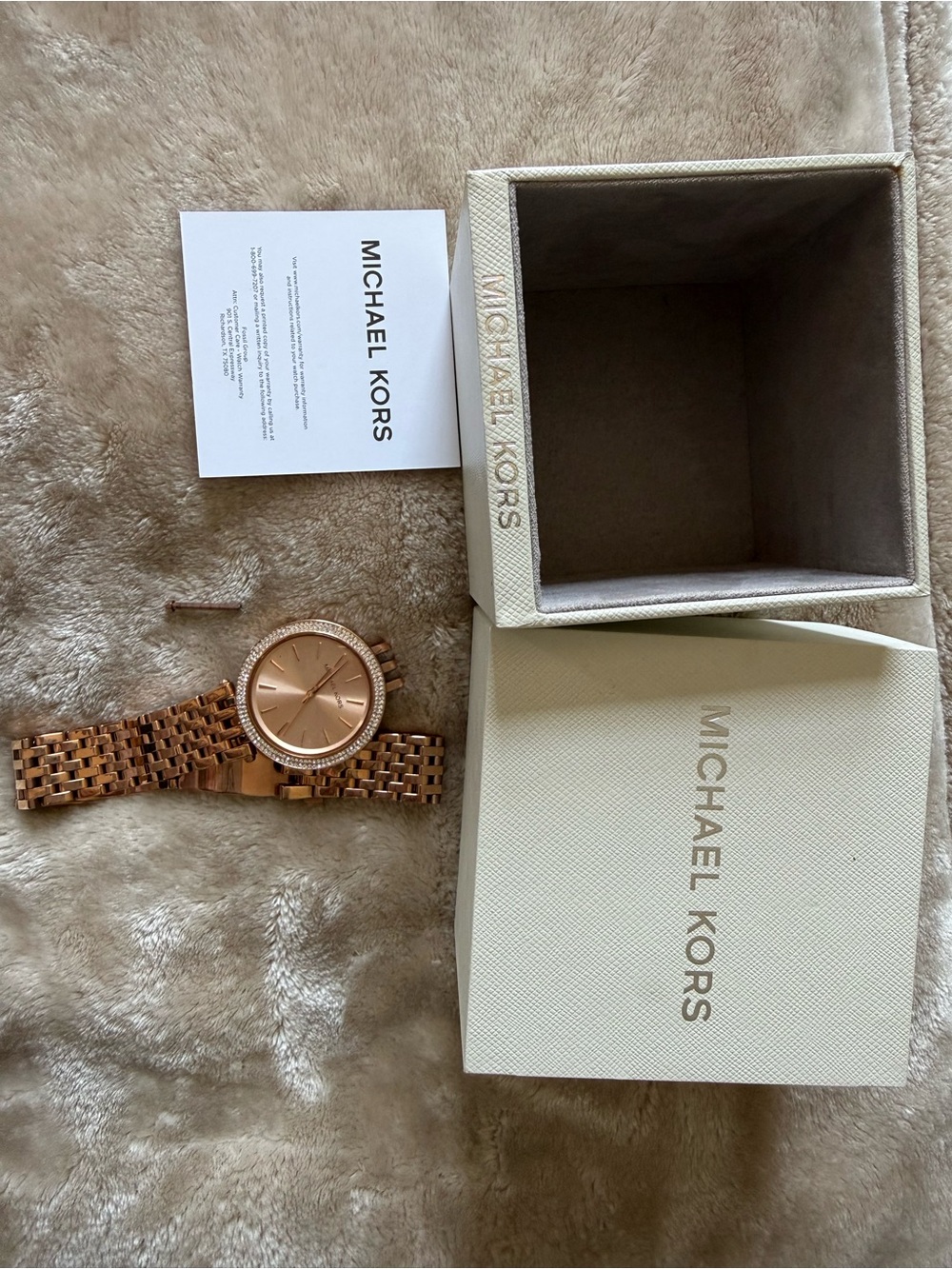 Michael Kors Women's Rose Gold Stainless Steel Bracelet Watch